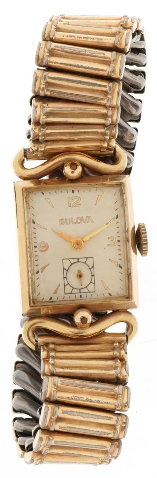 Bulova, ladies gold plated and stainless steel manual wind wristwatch with box having subsidiary - Bild 4 aus 10