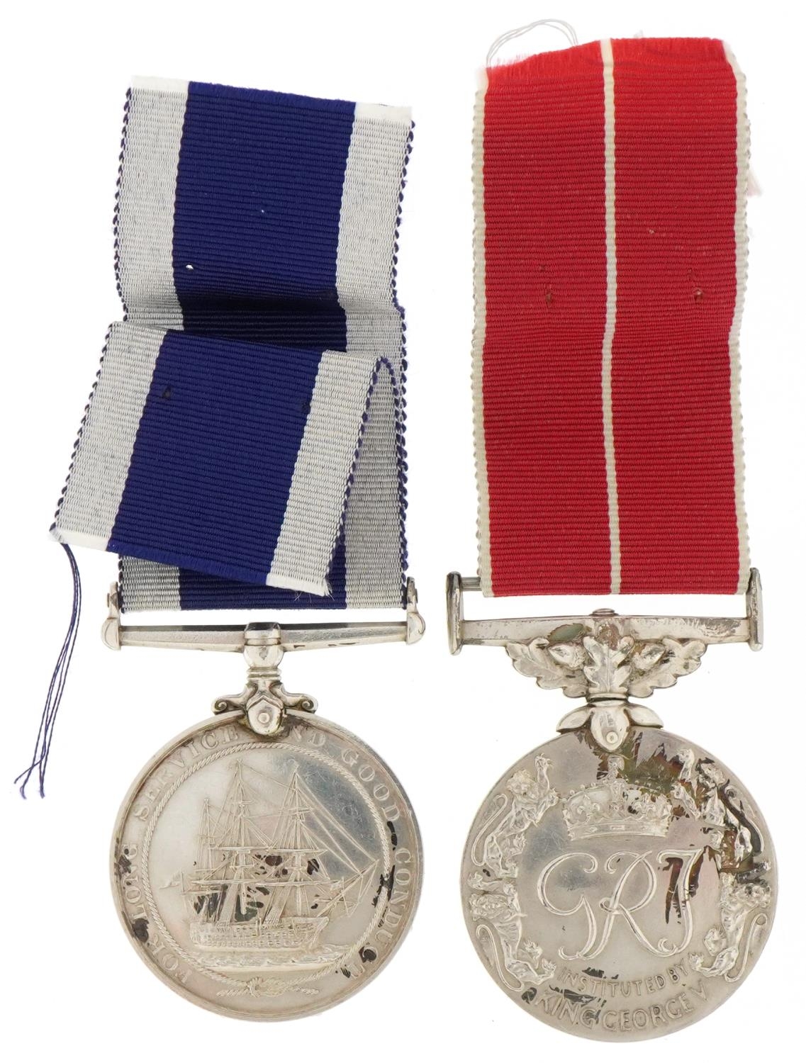 British military naval medals for Long Service and Good Conduct and a Meritorious Service awarded to - Image 3 of 5