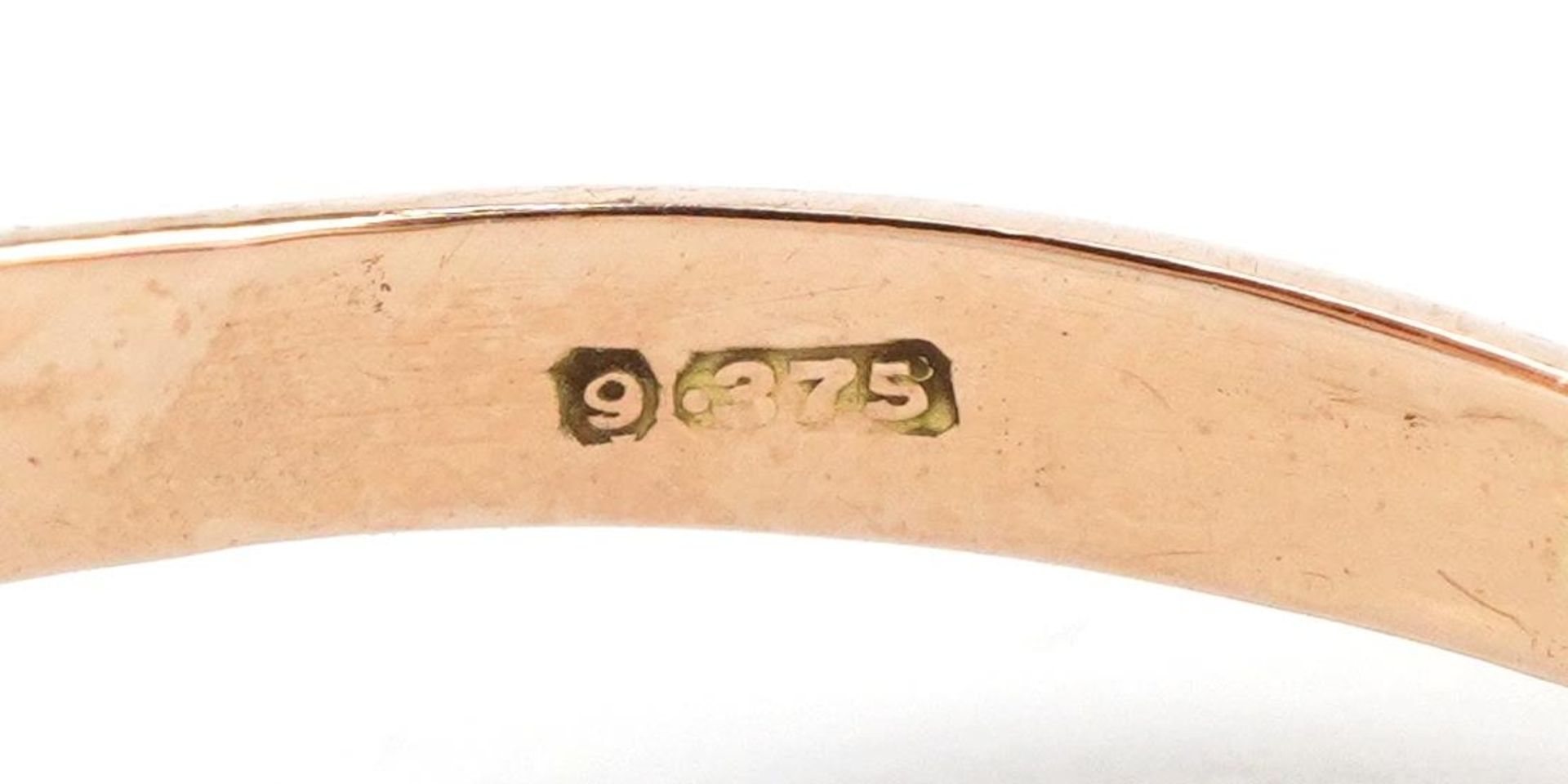 9ct rose gold citrine ring, size K, 2.5g - Image 4 of 6