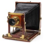 Victorian Morley & Coopers Fairy camera with brass lens retailed by John Piggott 117 Cheapside