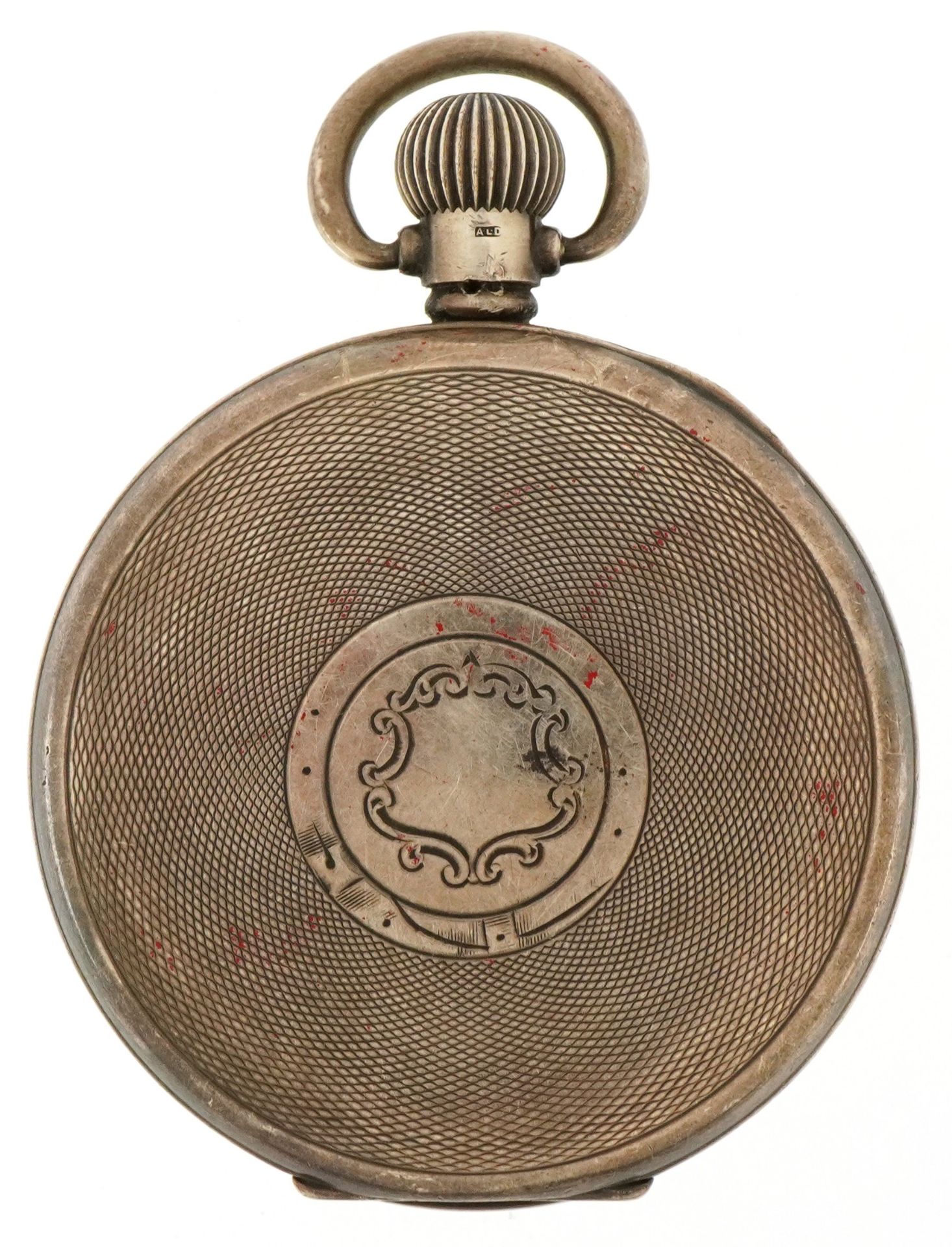 H Samuel, George V gentlemen's silver Acme Lever open face keyless pocket watch having enamelled and - Image 2 of 8
