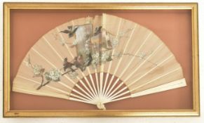 JULES EUDES - LATE 19TH CENTURY FRAMED HAND PAINTED FAN