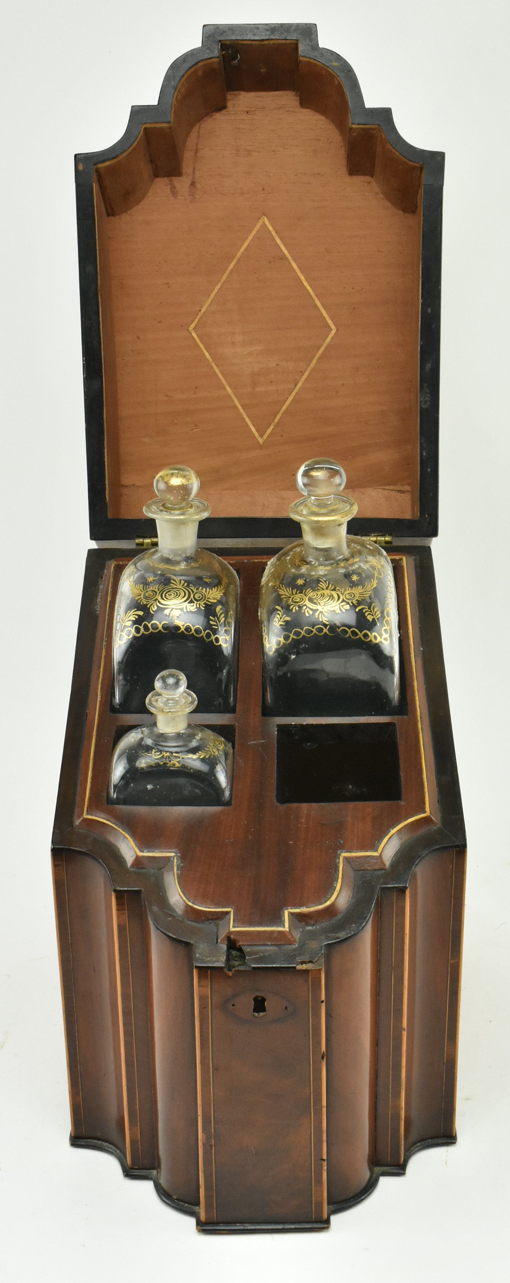 19TH CENTURY GEORGE III MAHOGANY DECANTER BOX - Image 2 of 8