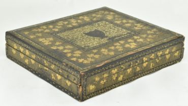 CHINESE CIRCA 19TH CENTURY LACQUERED GAMES BOX