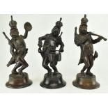 THREE FRENCH 19TH CENTURY BRONZES OF MONKEY SOLDIER BAND