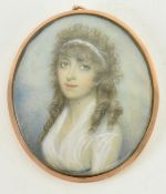 ATTR. ANDREW PLIMER - MINIATURE PORTRAIT OF ELIZA PASLEY DANIELL