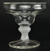 CIRCA 1765 GEORGE III OPAQUE TWIST GLASS SWEETMEAT