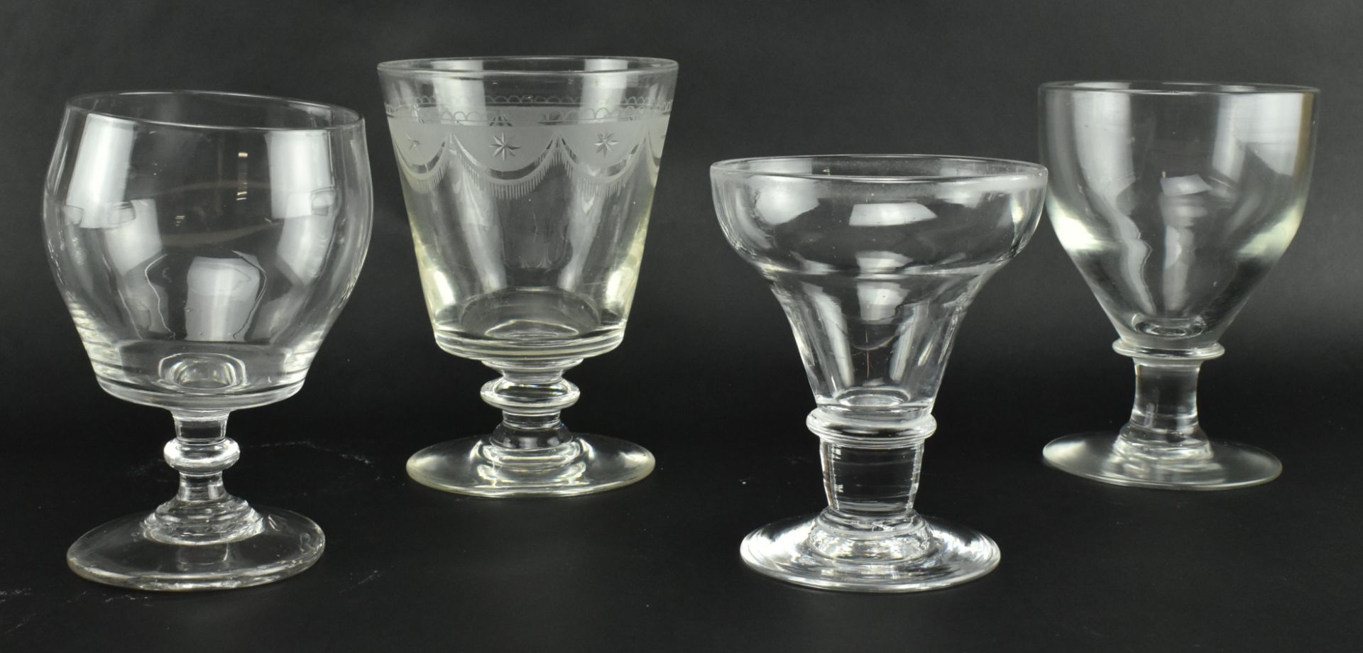SEVEN 19TH CENTURY & LATER HAND BLOWN RUMMER GLASSES - Image 4 of 6