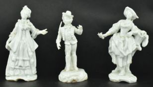 ITALIAN 19TH CENTURY CAPODIMONTE WHITE GLAZED FIGURINES