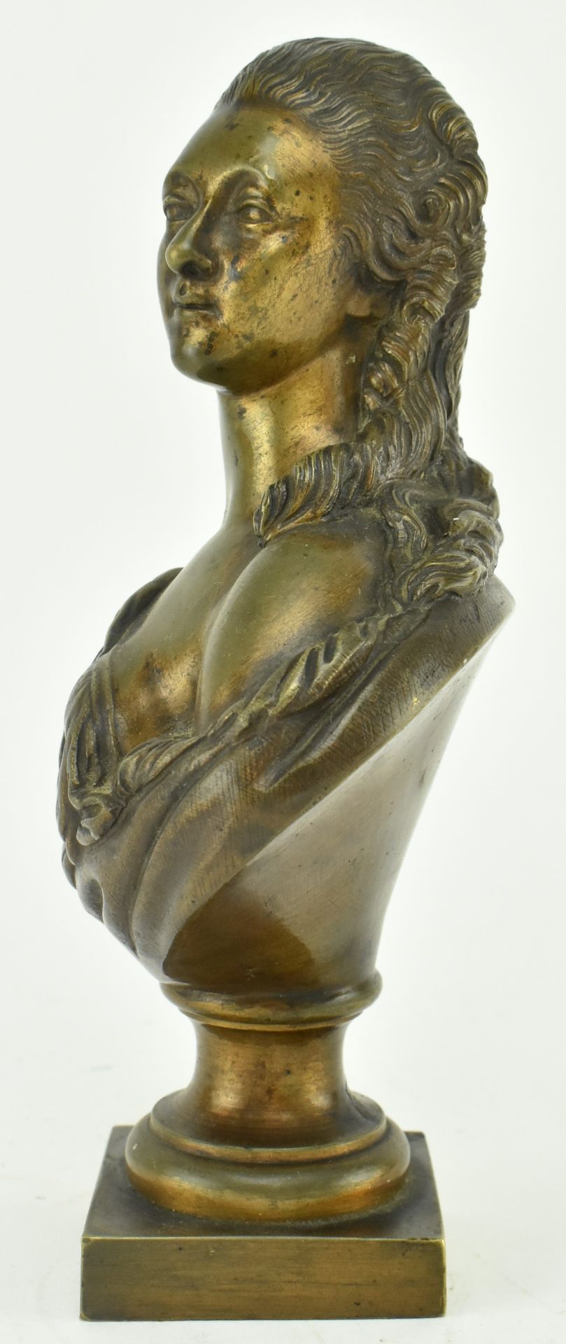 RICHAUD ET CIE - 19TH CENTURY FRENCH BRONZE BUST OF WOMAN - Image 2 of 5