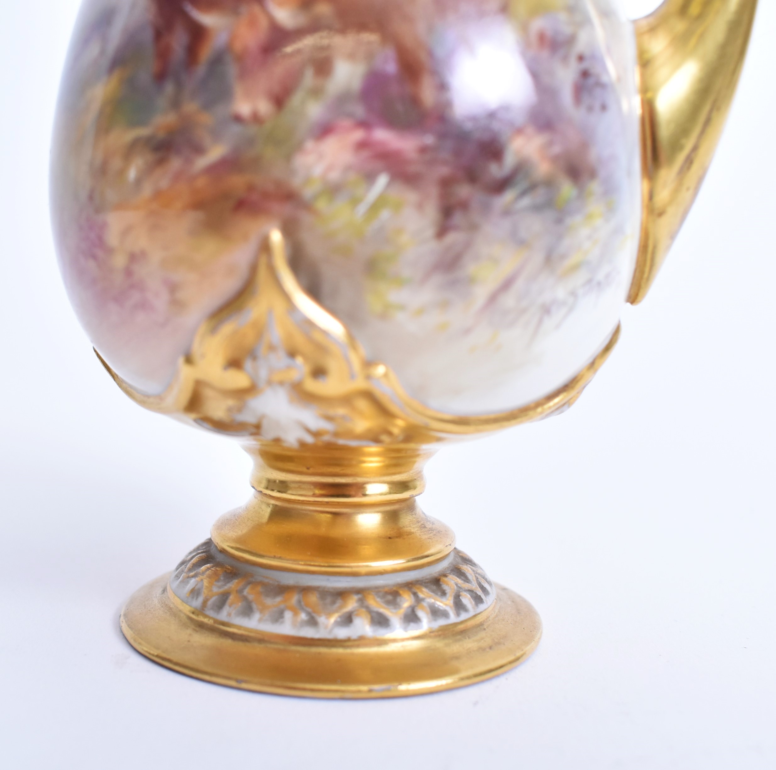 LATE VICTORIAN C1873 ROYAL WORCESTER M. STINTON CHINA VASE - Image 4 of 7