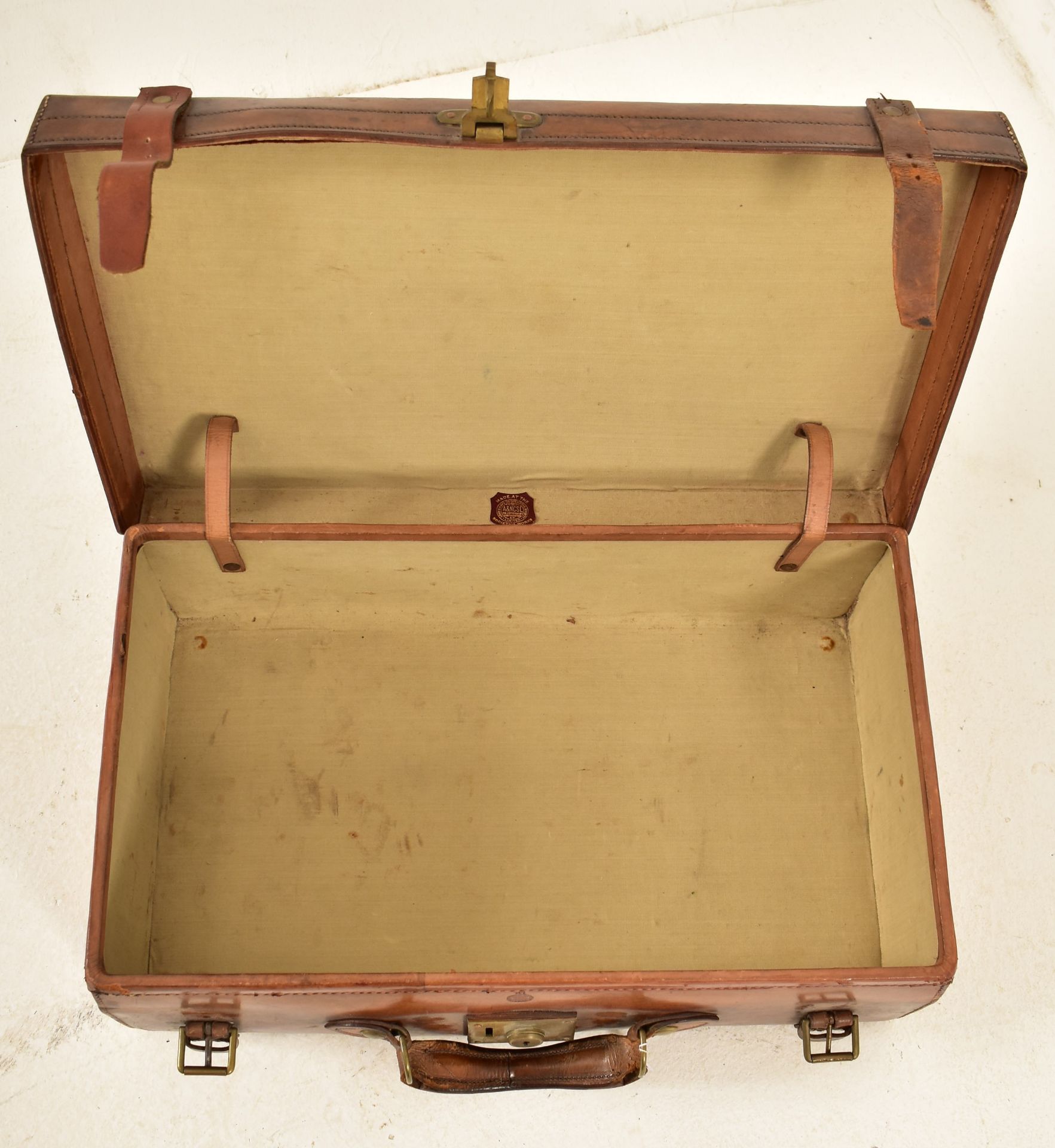 ARMY & NAVY CO-OPERATIVE - LEATHER TRAVEL SUITCASE - Bild 8 aus 9