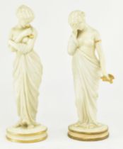 WORCESTER 19TH CENTURY PORCELAIN JOY & SORROW FIGURES