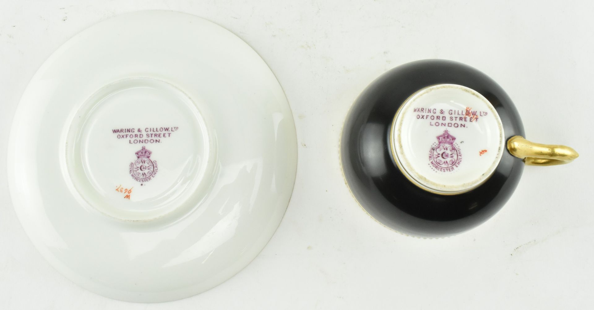 ROYAL WORCESTER FOR WARING & GILLOW FINE CHINA CUP & SAUCER - Image 6 of 7