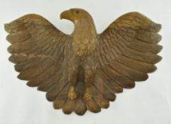 EARLY 20TH CENTURY CARVED WOOD WALL HANGING EAGLE