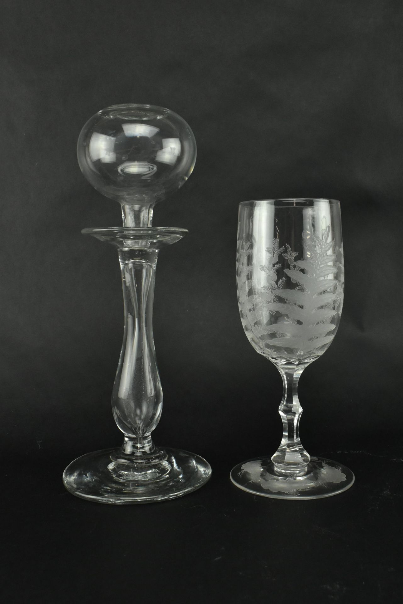 SEVEN 19TH CENTURY HAND MADE GLASSWARE ITEMS - Image 13 of 15