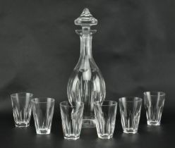 SET OF WATERFORD CRYSTAL DECANTERS WITH 6 DRINKING GLASSES