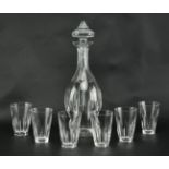 SET OF WATERFORD CRYSTAL DECANTERS WITH 6 DRINKING GLASSES