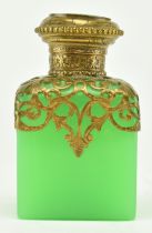 MID 19TH CENTURY PALAIS ROYAL URANIUM GLASS SCENT BOTTLE