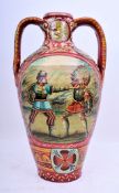 EARLY 20TH CENTURY ITALIAN SICILIAN TERRACOTTA HANDLED VASE