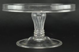 19TH CENTURY HAND BLOWN GLASS SILESIAN TAZZA