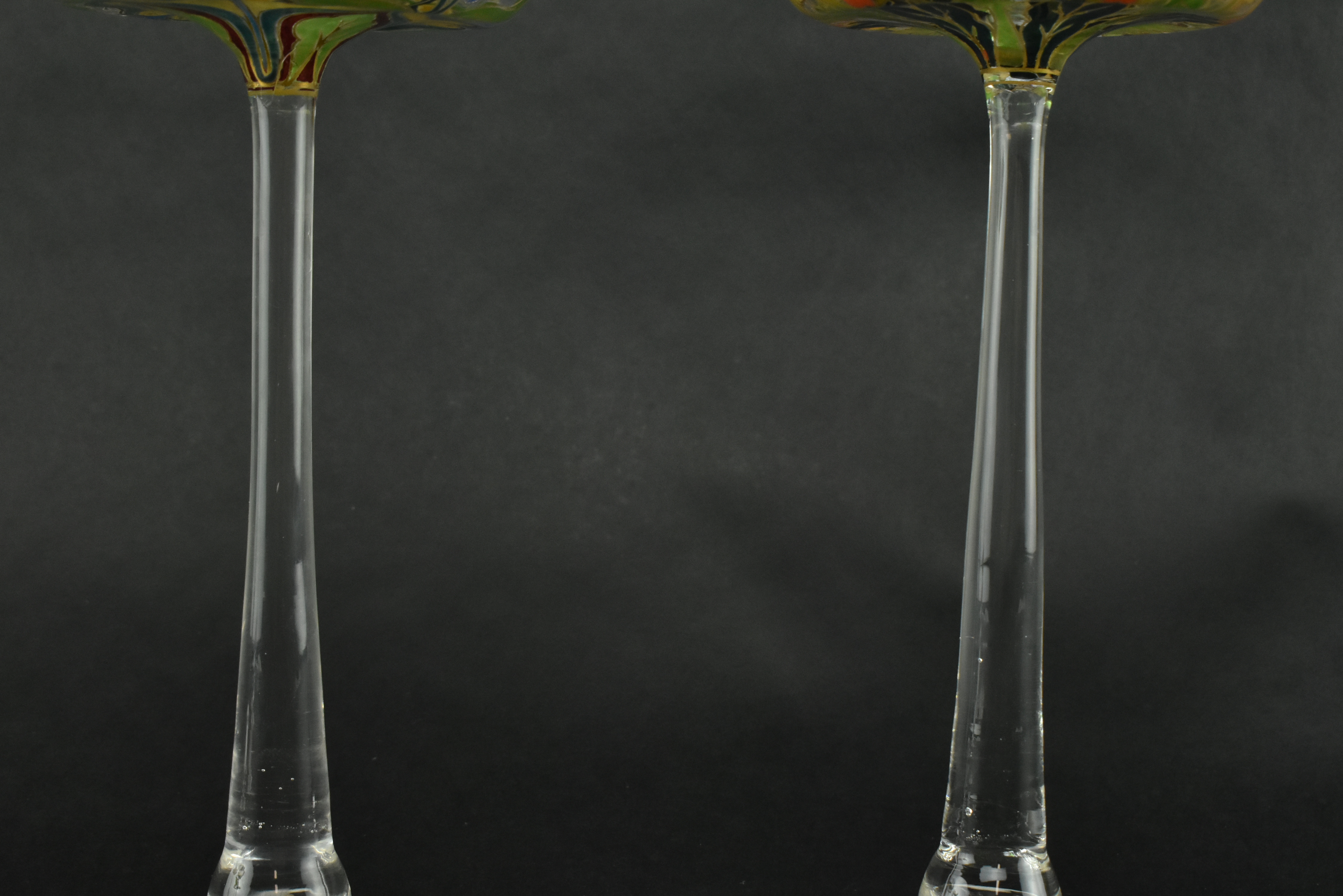 THERESIENTHAL - SIX ART NOUVEAU CRYSTAL CHAMPAGNE GLASSES - Image 5 of 8