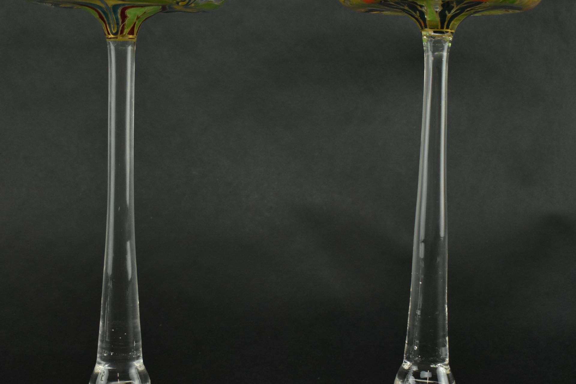 THERESIENTHAL - SIX ART NOUVEAU CRYSTAL CHAMPAGNE GLASSES - Bild 5 aus 8