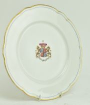 19TH CENTURY CONTINENTAL COAT OF ARMS DESSERT PLATE