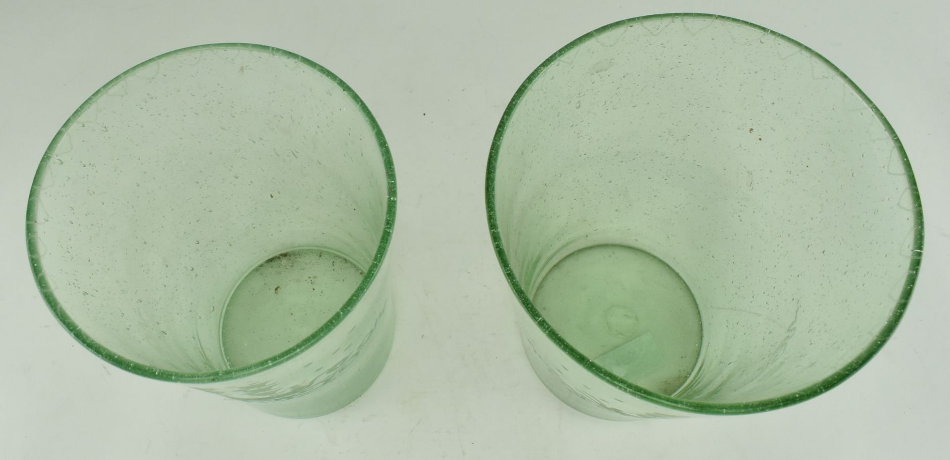 PAIR OF BELIEVED CONTINENTAL 19TH CENTURY ETCHED GLASS VASES - Image 3 of 6