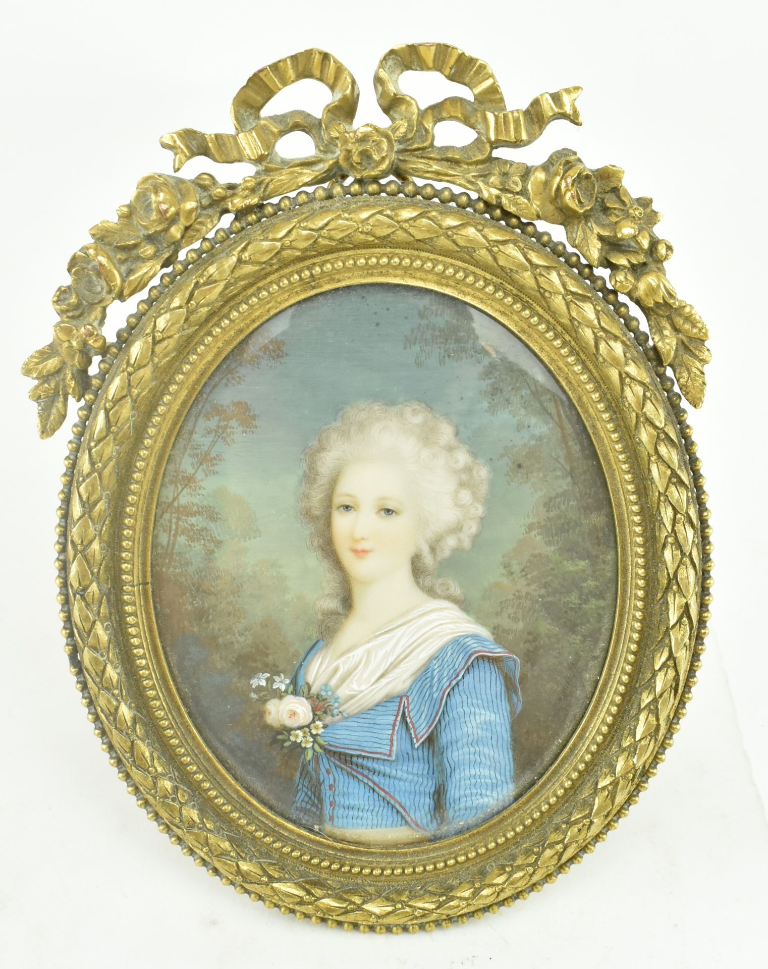 19TH CENTURY FRENCH SCHOOL MINIATURE PORTRAIT ON IVORY - Image 2 of 6