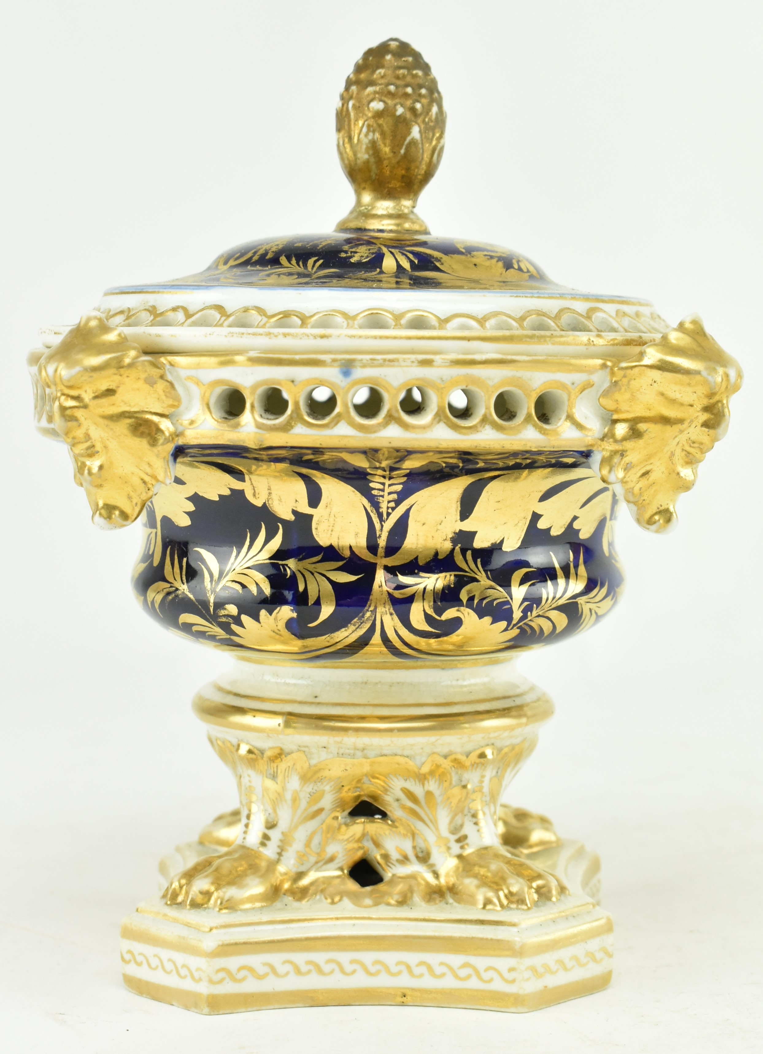 ROYAL CROWN DERBY 19TH CENTURY CERAMIC POT POURRI BOWL