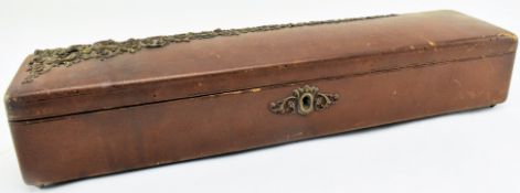 19TH CENTURY FRENCH LEATHER GLOVE BOX & HARRODS GLOVES