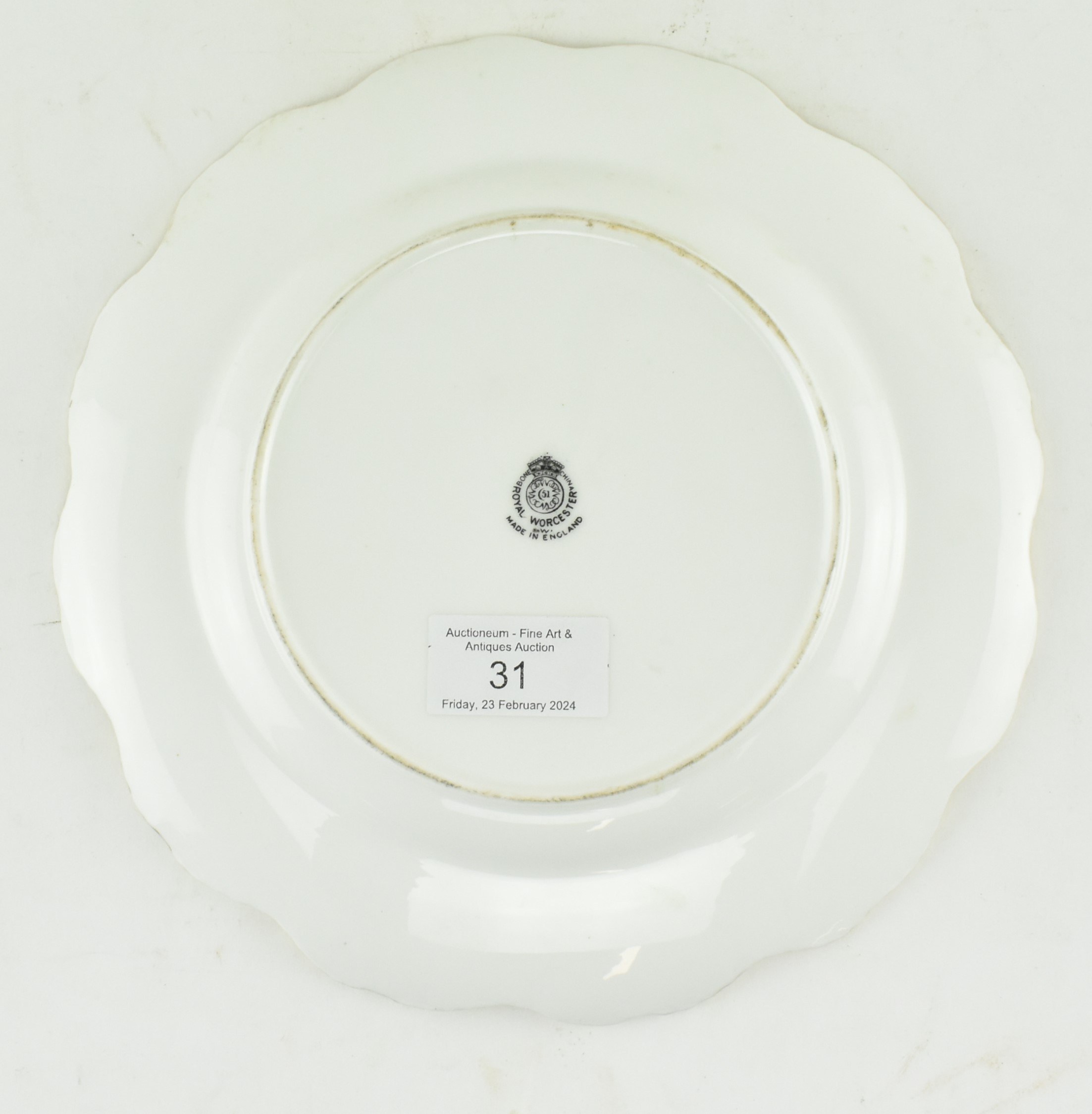 ROYAL WORCESTER - HARRY AYRTON - FINE CHINA CABINET PLATE - Image 6 of 7