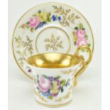 IN THE MANNER OF OF PARIS PORCELAIN - CUP AND SAUCER