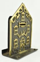 VICTORIAN 19TH CENTURY CAST IRON & BRASS HOUSE MONEY BOX