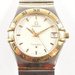 OMEGA CONSTELLATION BI COLOUR STEEL WRISTWATCH