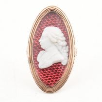 GEORGIAN GOLD GLAZED CAMEO RING