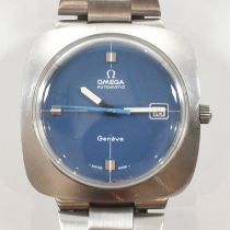 RETRO OMEGA AUTOMATIC GENEVE STAINLESS STEEL WATCH