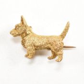 EARLY 20TH CENTURY 15CT GOLD SCOTTIE DOG BROOCH