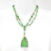 1920S CZECH NEIGER BROTHERS EGYPTIAN REVIVAL NECKLACE