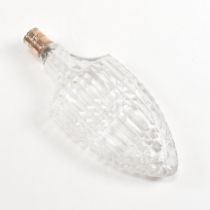 GEORGIAN CUT GLASS & GOLD MOUNTED SCENT PHIAL BOTTLE