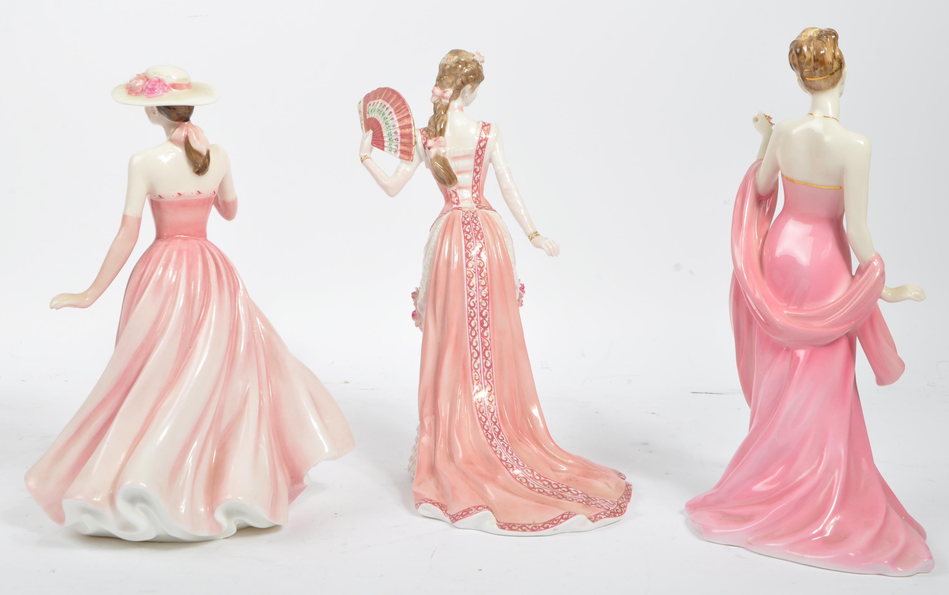 THREE LIMITED EDITION BONE CHINA LADY FIGURINES - Image 6 of 6