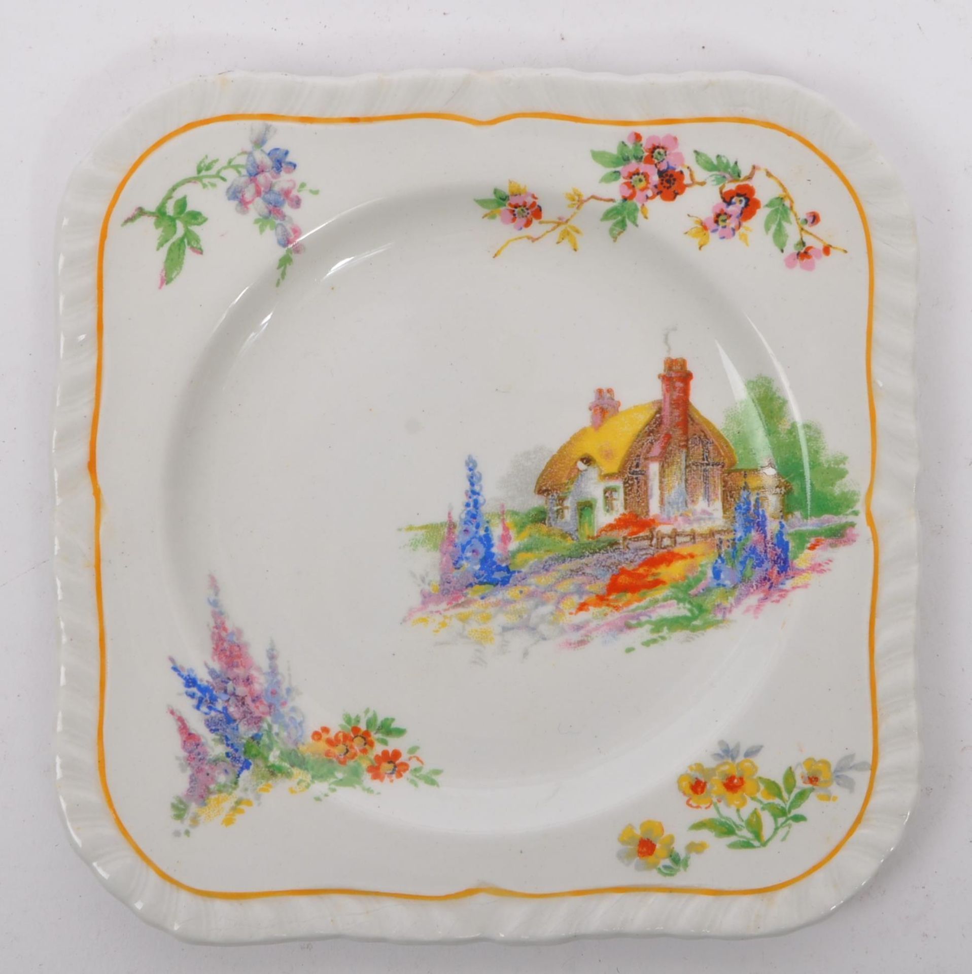 ART DECO 1930S COTTAGE DESIGN SANDWICH PLATES BY ALFRED MEAKIN - Image 2 of 3