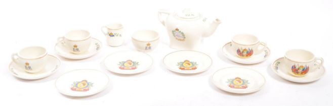 MID 20TH CENTURY CORONA ROYAL COMMEMORATIVE CHILD'S TEA SET