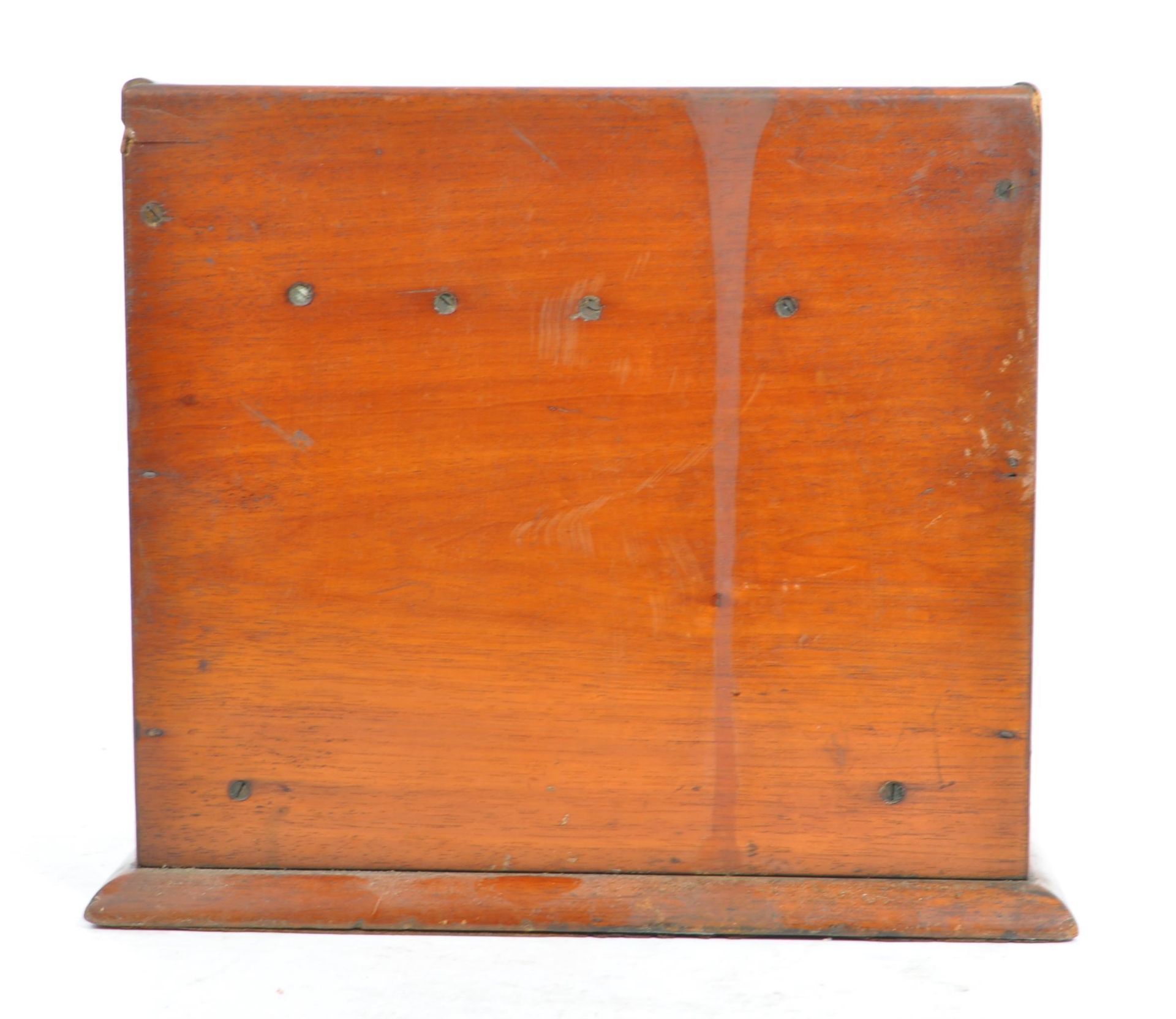 EARLY 20TH CENTURY MAHOGANY WOOD DESK LETTER RACK - Image 4 of 6