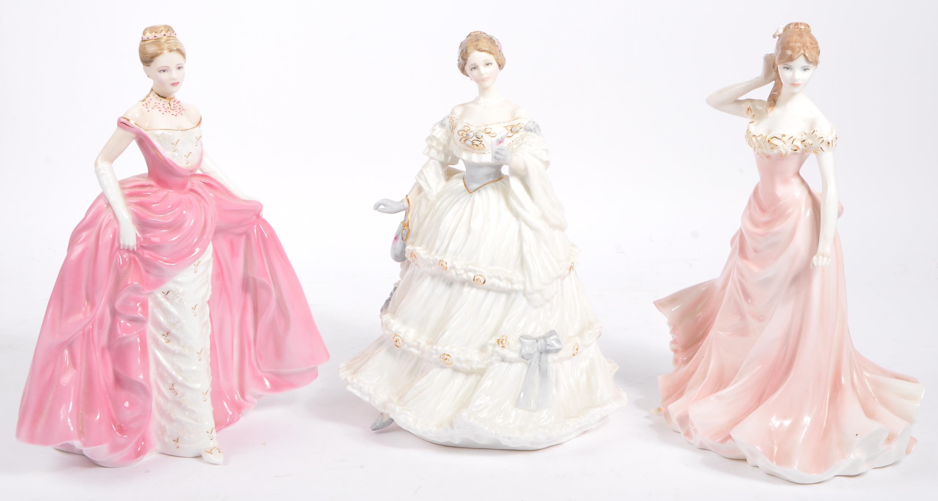 THREE LIMITED EDITION COALPORT & ROYAL DOULTON FIGURINES