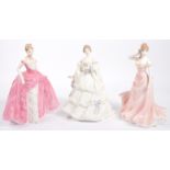 THREE LIMITED EDITION COALPORT & ROYAL DOULTON FIGURINES