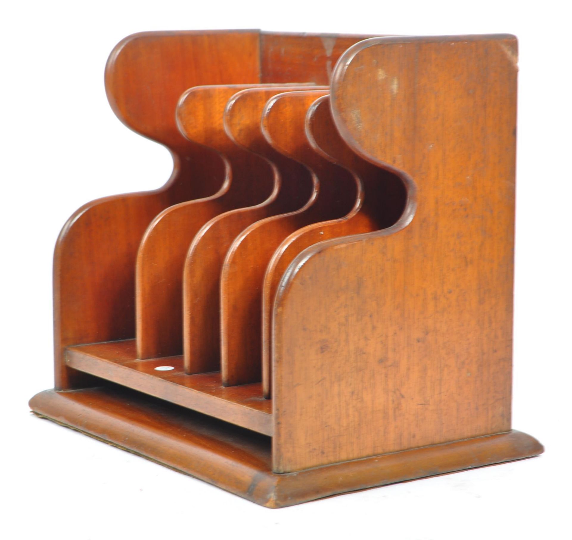 EARLY 20TH CENTURY MAHOGANY WOOD DESK LETTER RACK - Image 2 of 6