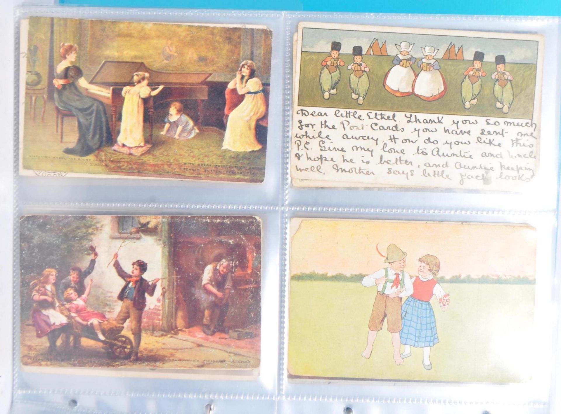 COLLECTION OF 1900S TO 1950S ARTIST DRAWN POSTCARDS OF CHILDREN - Bild 7 aus 7