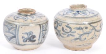 TWO 19TH CENTURY CHINESE HAND PAINTED GINGER JARS